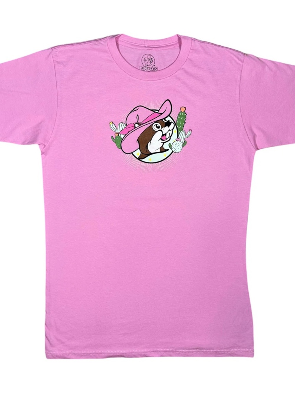 Stuck on Buc-ees Pink Graphic Short Sleeve Tee - Picture 3 of 6